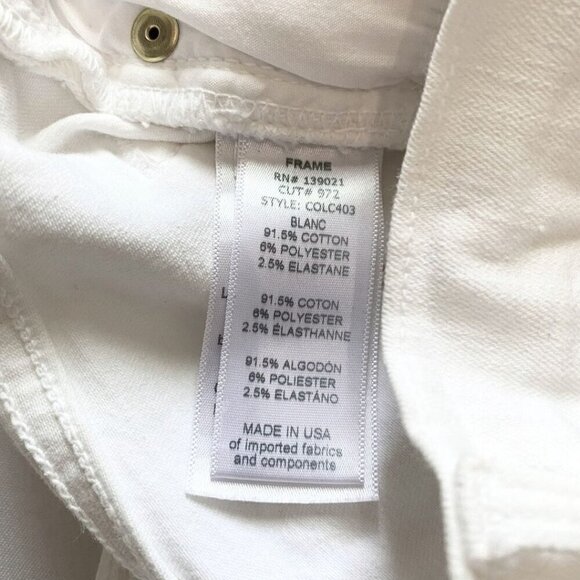 FRAME DENIM LE SKINNY DE JEANNE IN WHITE - Picture 8 of 8